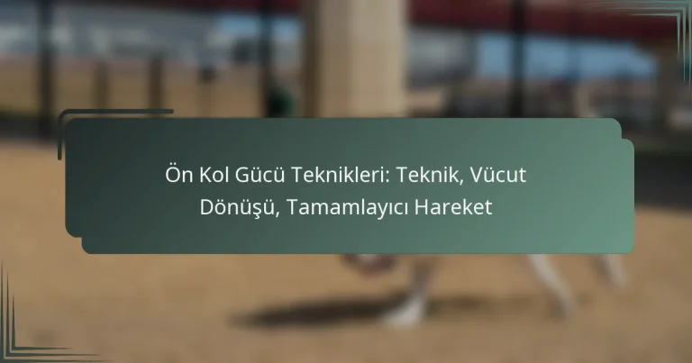Ön Kol Gücü Teknikleri: Teknik, Vücut Dönüşü, Tamamlayıcı Hareket